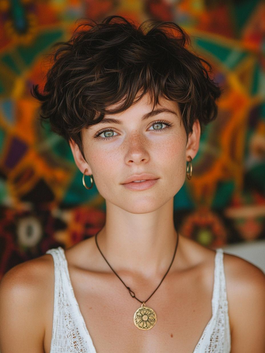 Bohemian Pixie Cut