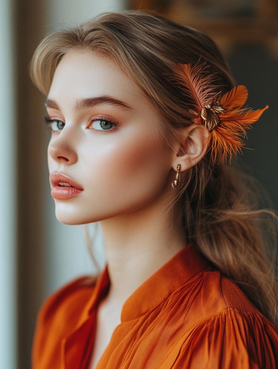 Charming Feather Clips