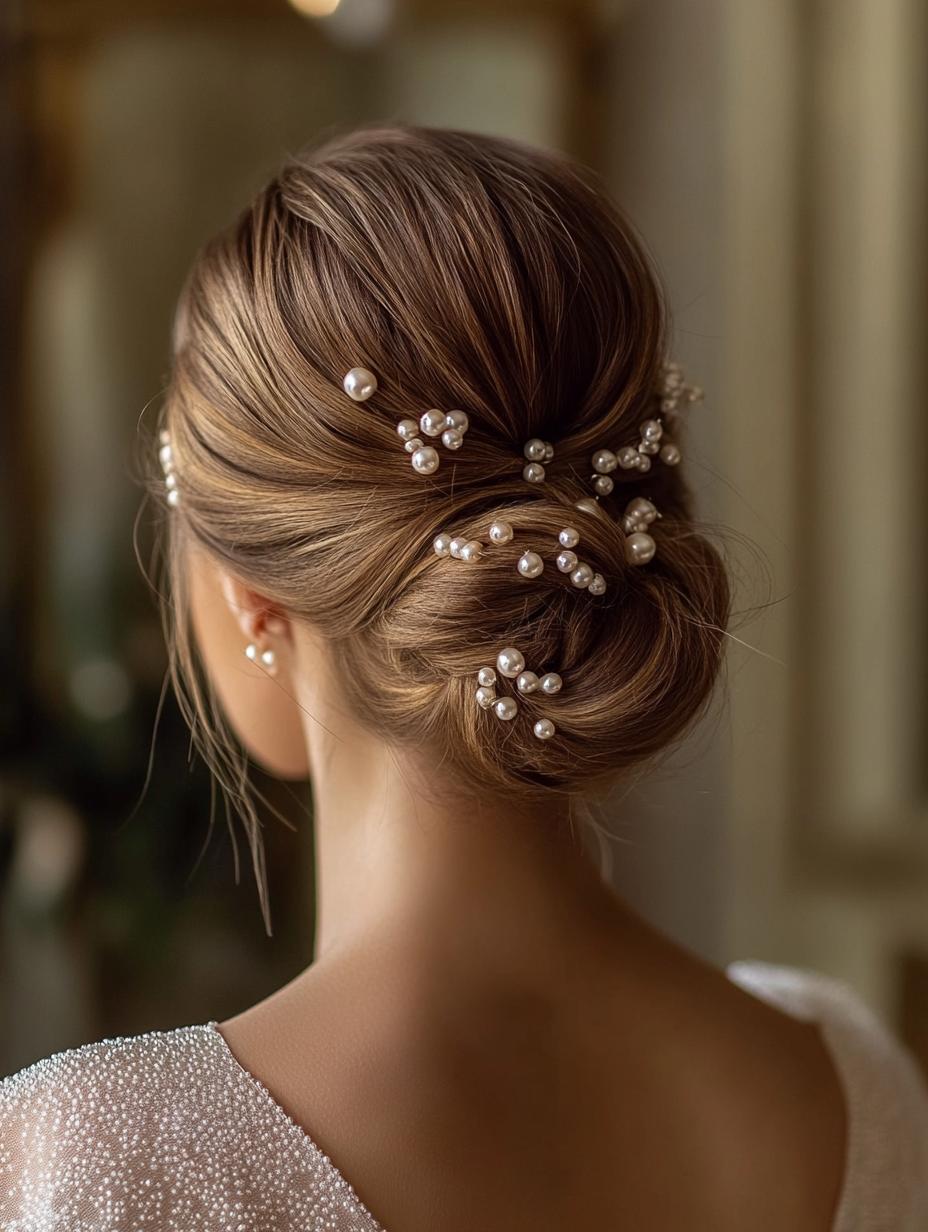 Chic Pearl-Studded Bun