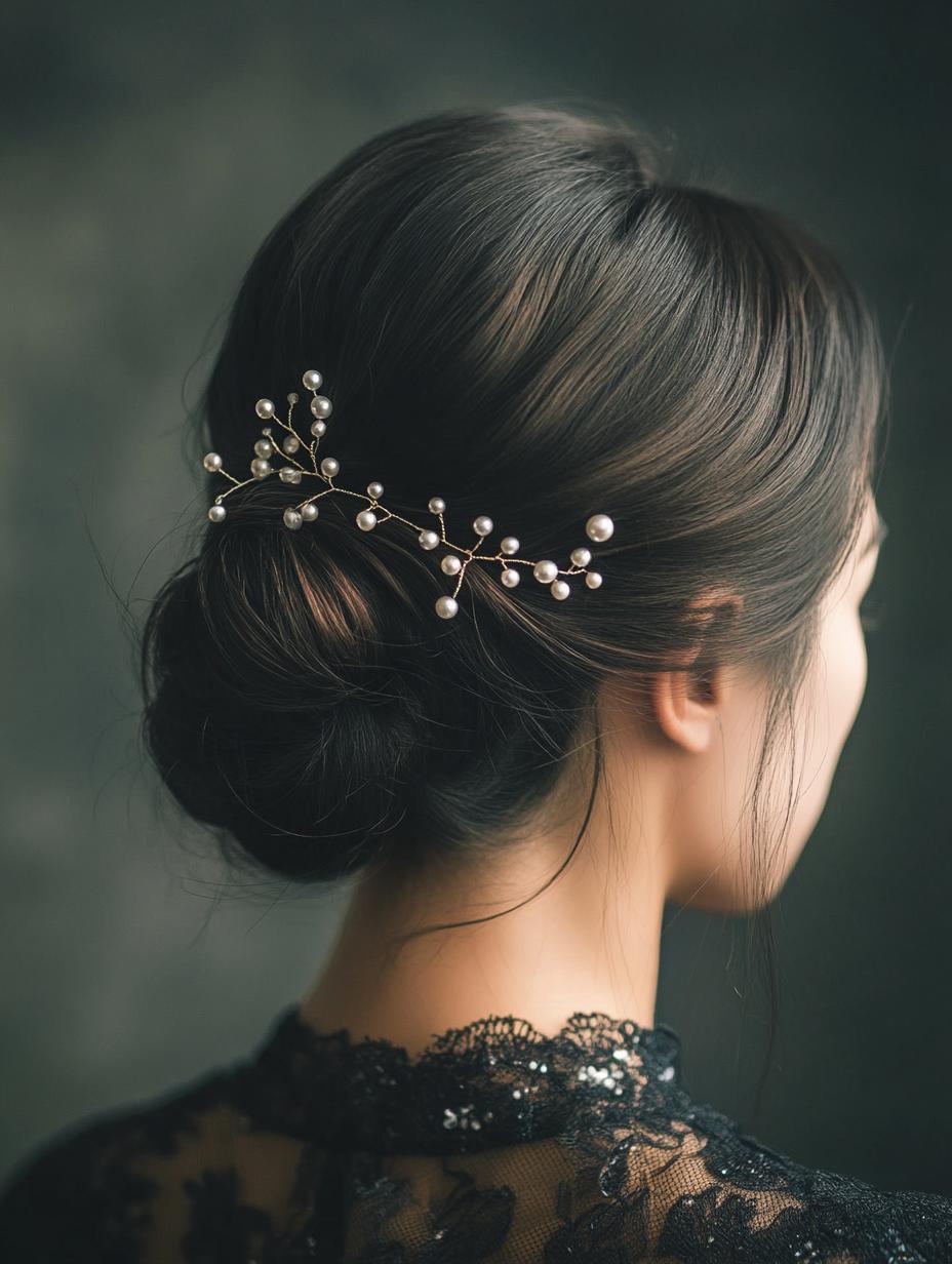 Chic Pearl-Studded Bun