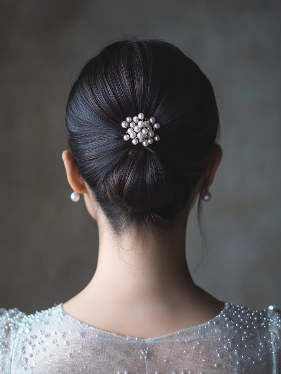 Chic Pearl-Studded Bun
