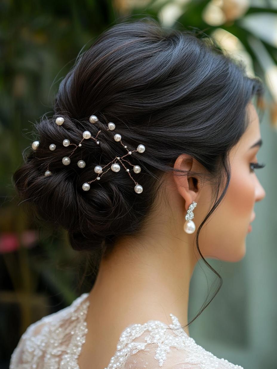 Chic Pearl-Studded Bun