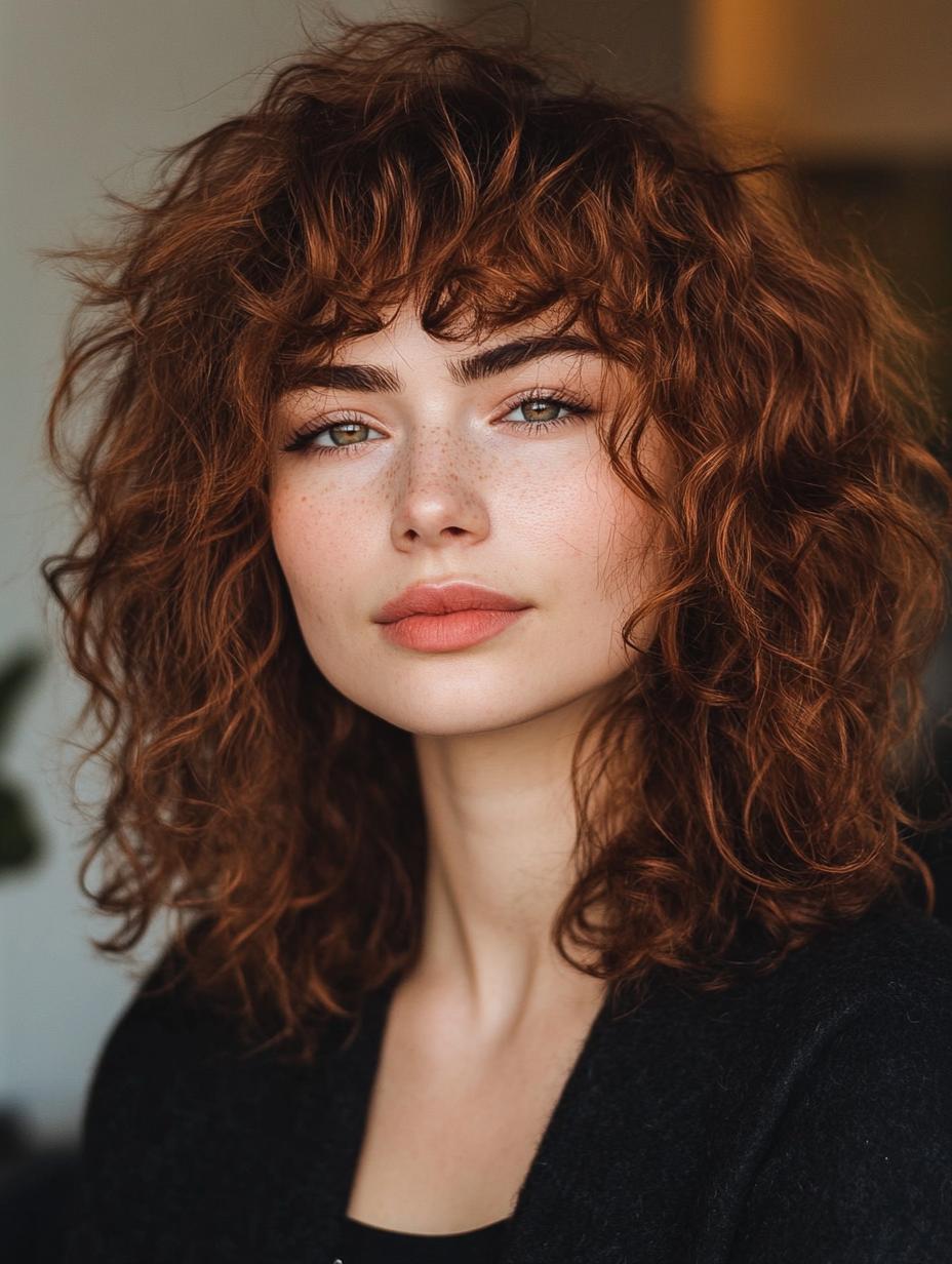 Curly Wolf Cut