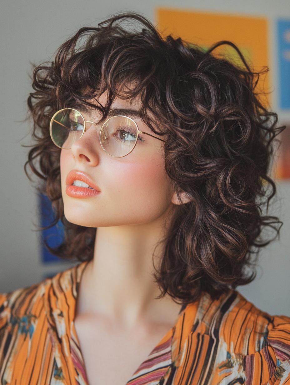 Curly Wolf Cut