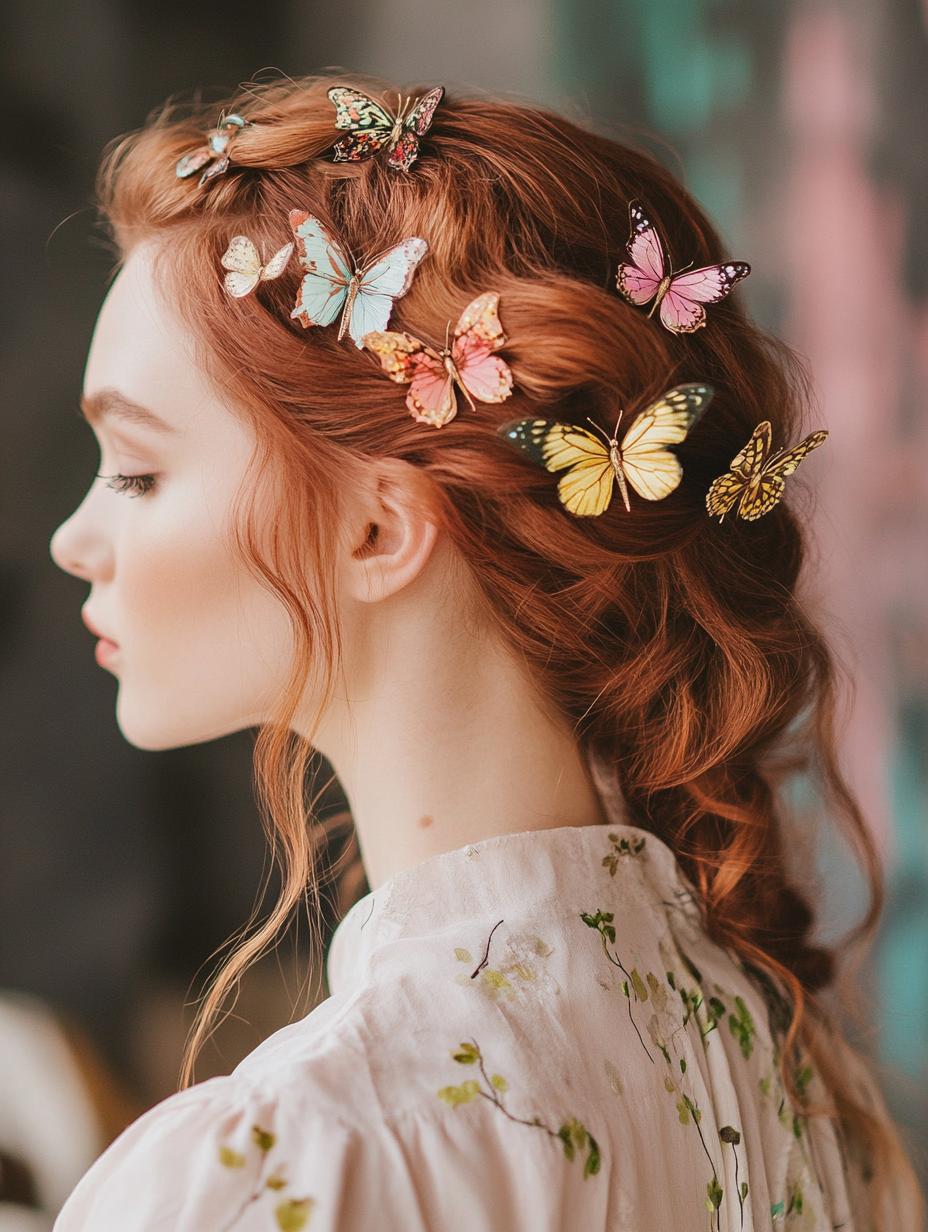 Delicate Butterfly Clips