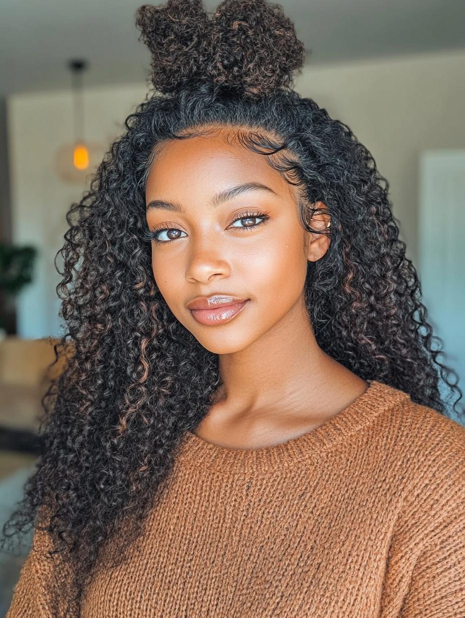 Half-Up Twisted Halo