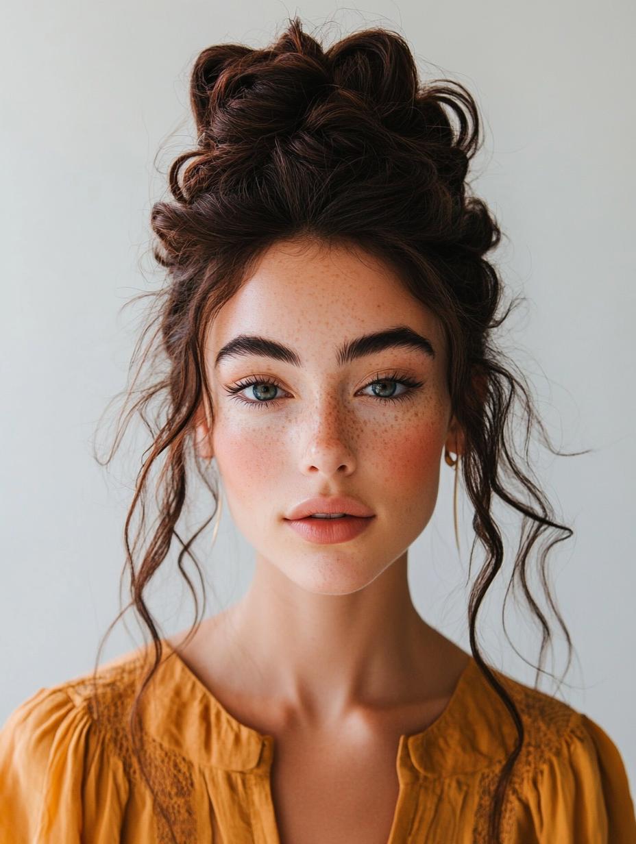 Messy Bun with Twists