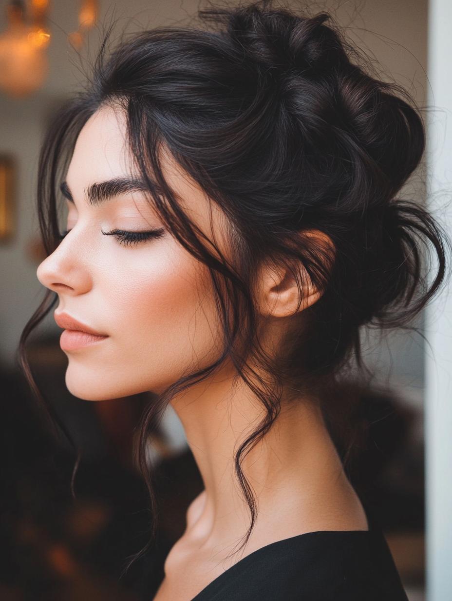 Messy Bun with Twists