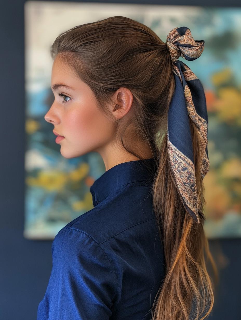 Playful Scarf Ponytail