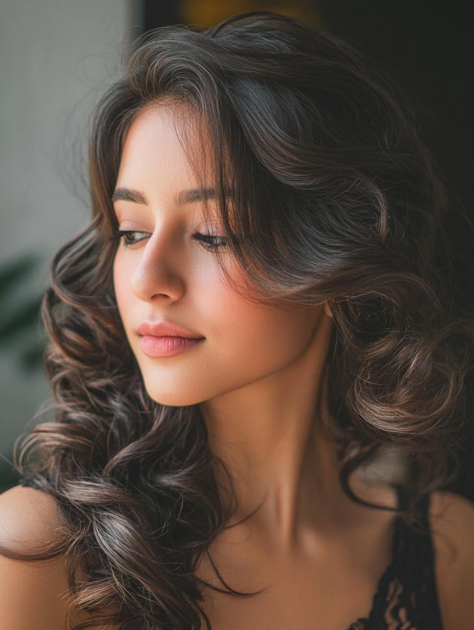 Side-Swept Curls