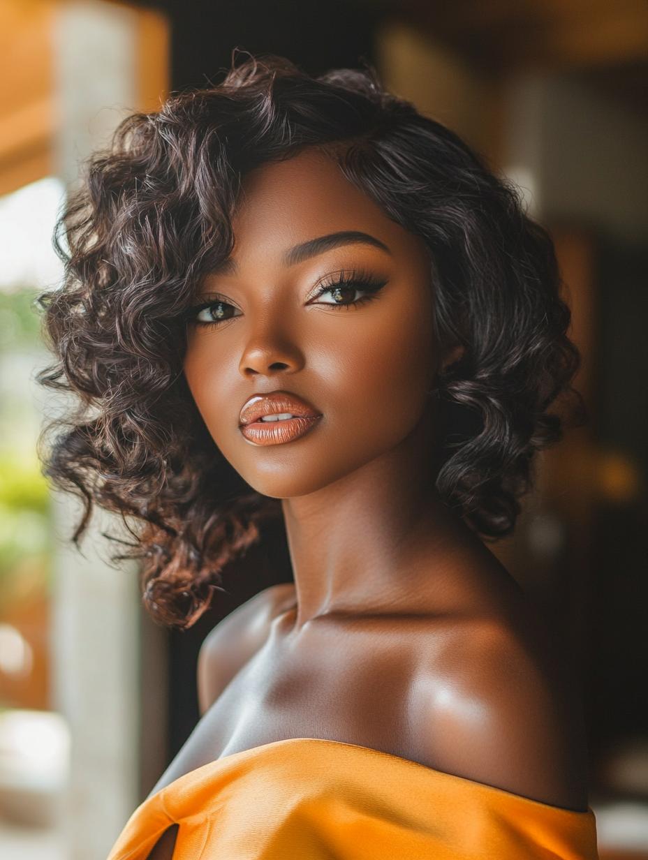 Side-Swept Curls
