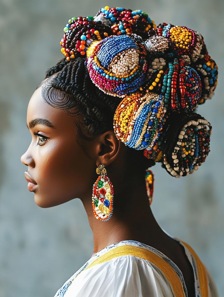 Vibrant Beaded Clips