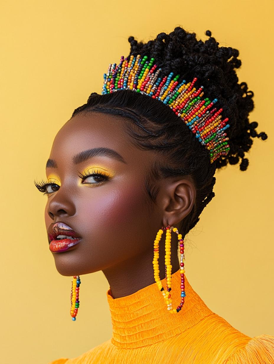 Vibrant Beaded Clips