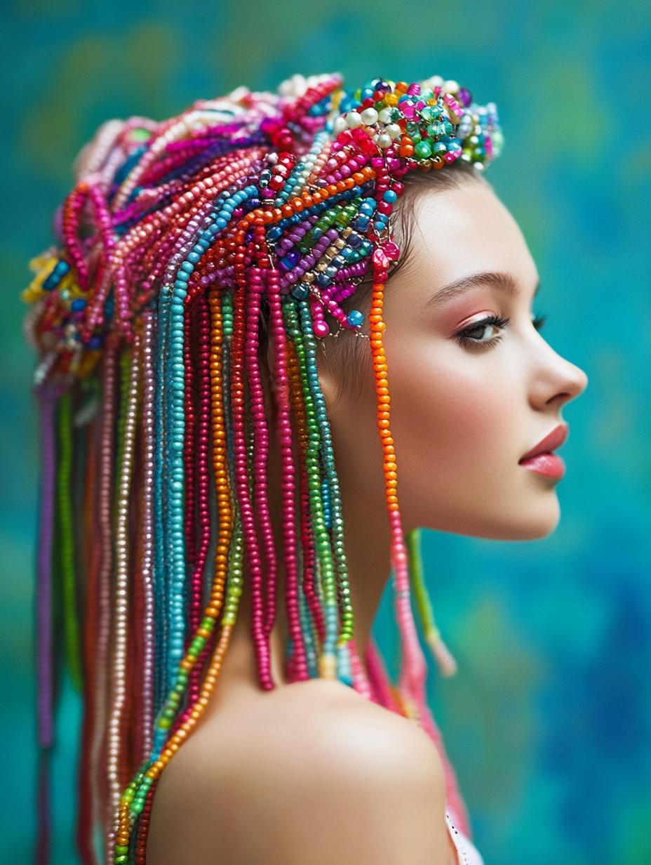 Vibrant Beaded Clips