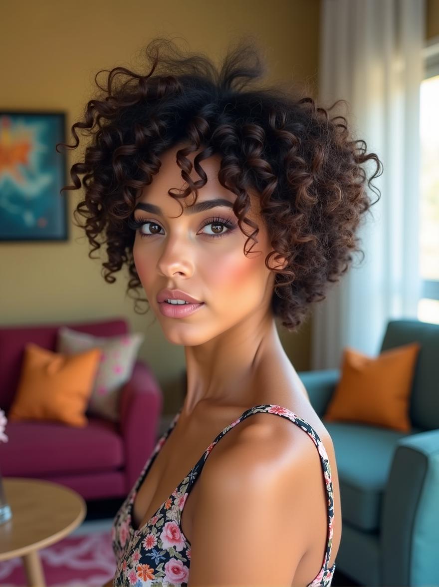 Curly Butterfly Cut