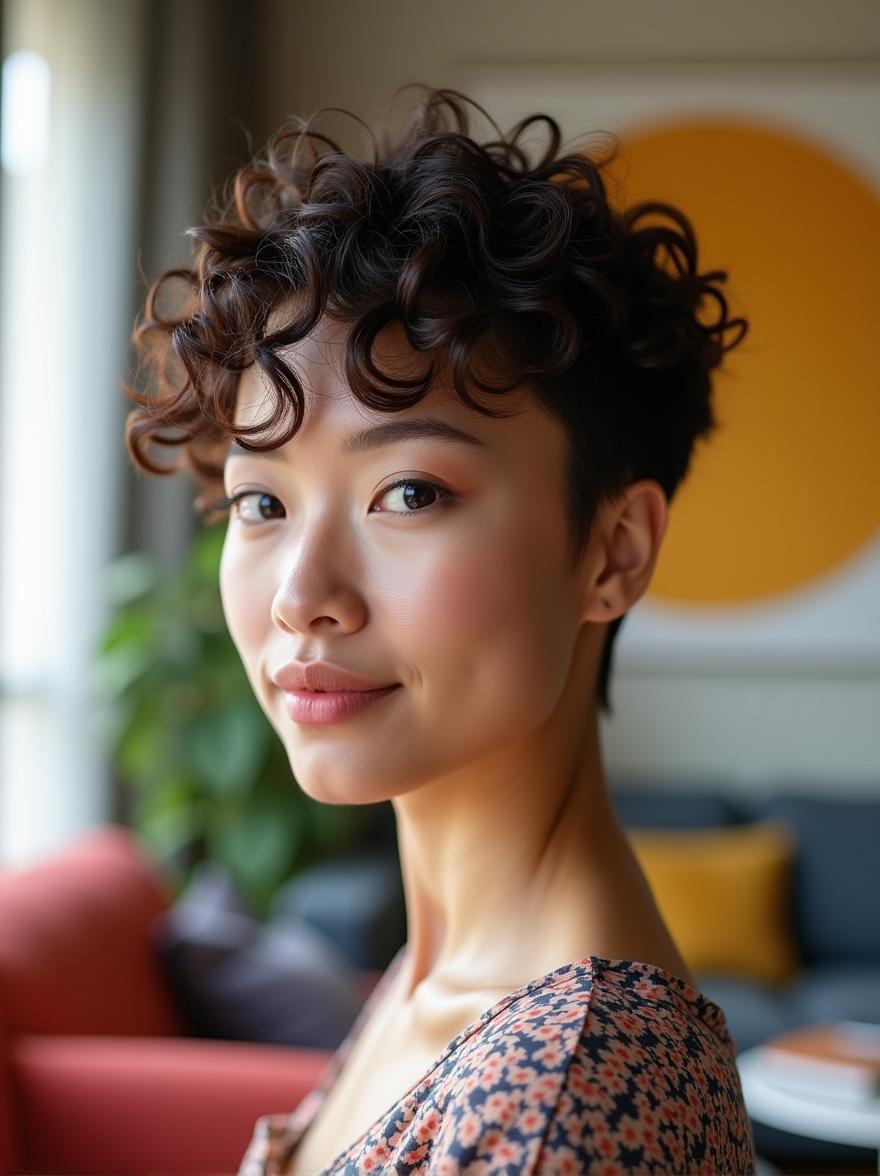 Curly Butterfly Cut