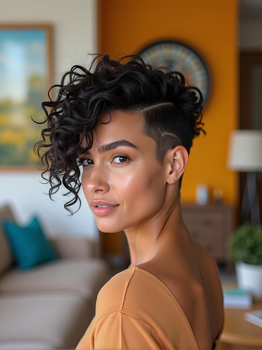 Curly Butterfly Cut