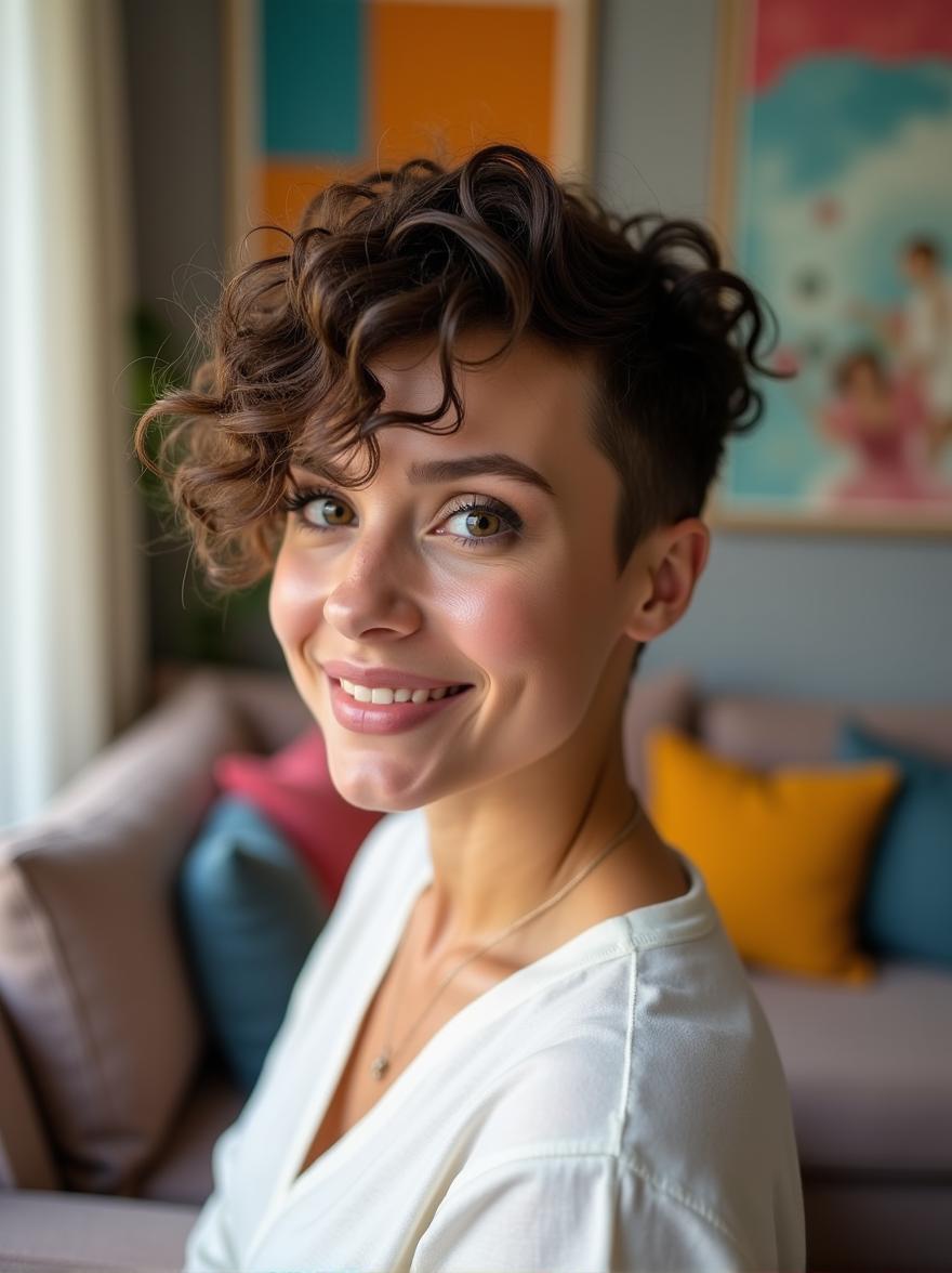 Curly Butterfly Cut