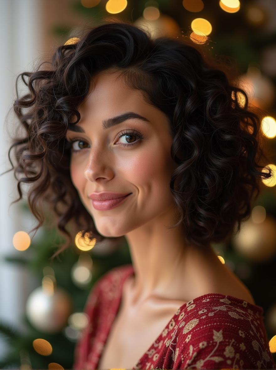 Voluminous Curly Bob