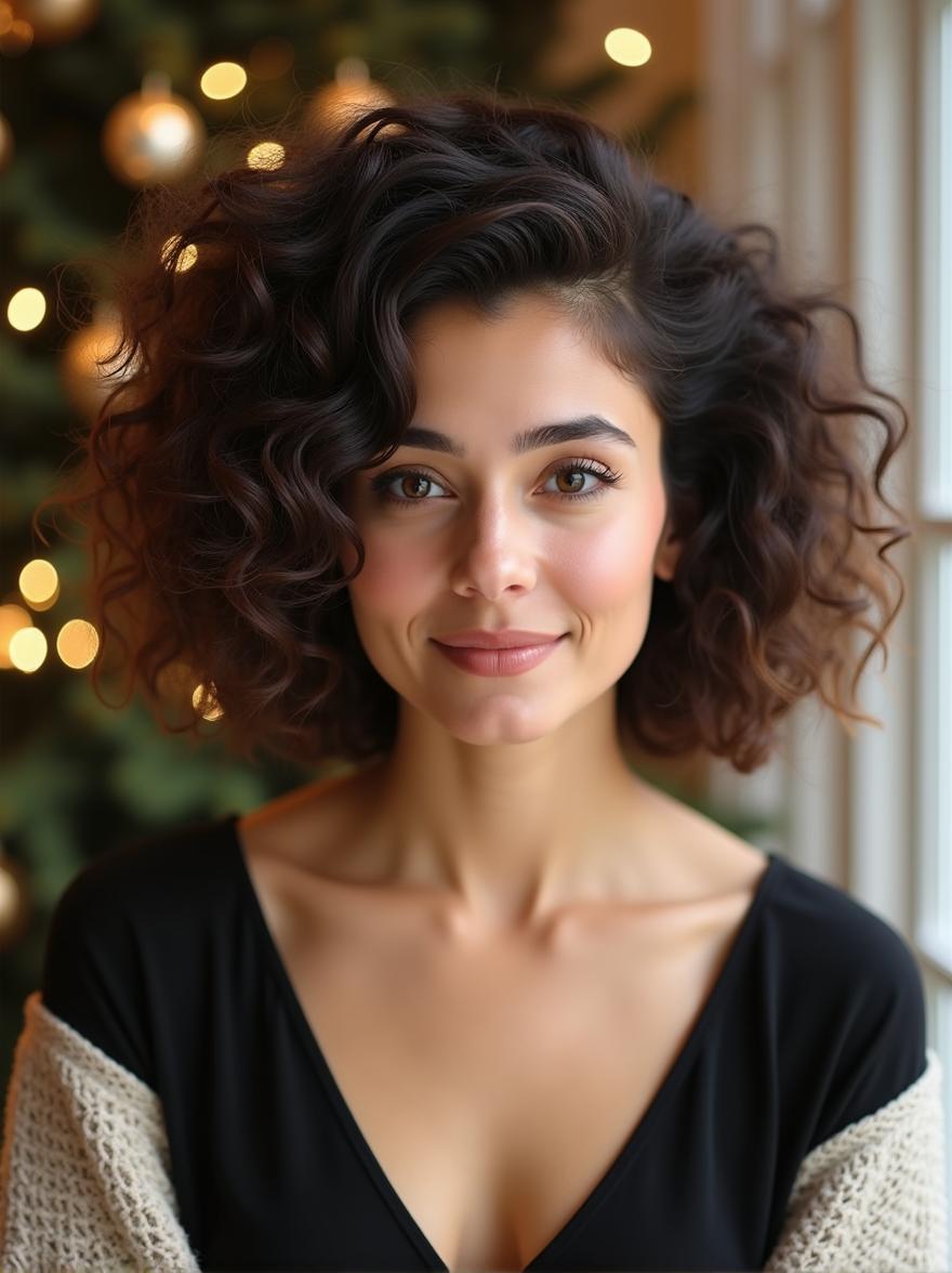 Voluminous Curly Bob